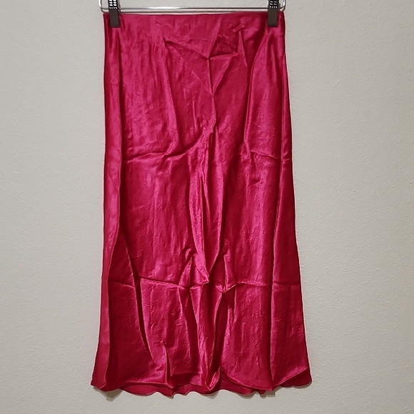 Babaton Pink Midi Slip Skirt for Cocktail Nights - Picture 2 of 12